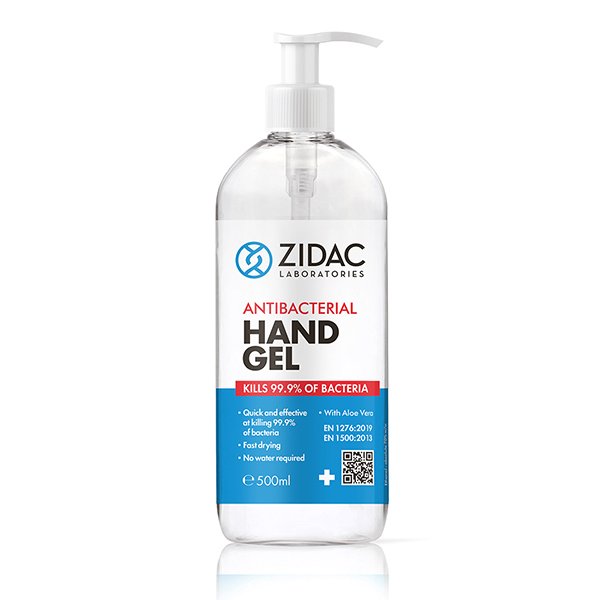 Zidac Antiban Alcohol Hand Sanitiser 70%v/v Pump Bottle with Aloe Vera