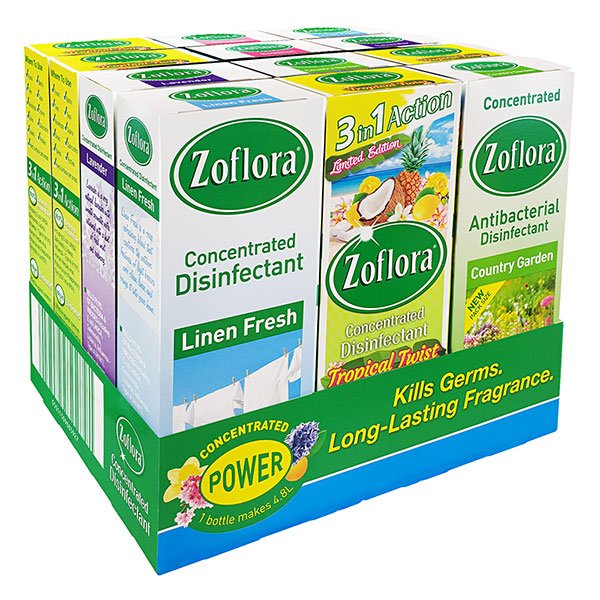 Zoflora Concentrated Disinfectant Assorted Pack 12x120ml