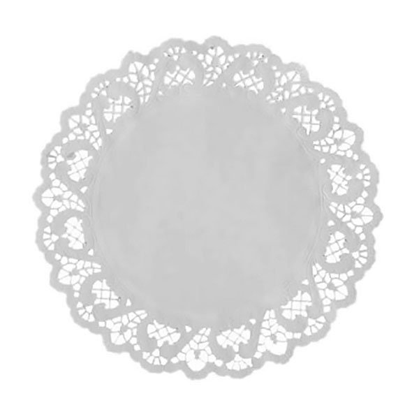 Paper Doyleys Round White 7.5" 190mm