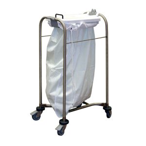Laundry Cart To Take 1 Bag White Lid 93x38x49cm