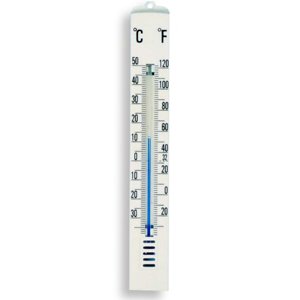 Room Thermometer White ABS Plastic 25x175mm Range -30-+50C