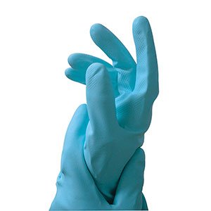 Caring Hands Household Latex Glove Blue Extra Large