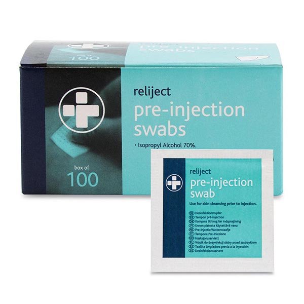 Pre-injection Swabs 70% IPA Individually Wrapped