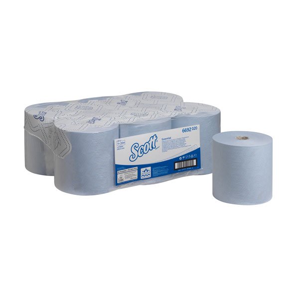 Scott Essential Hand Towel Roll Blue 1 Ply 350m