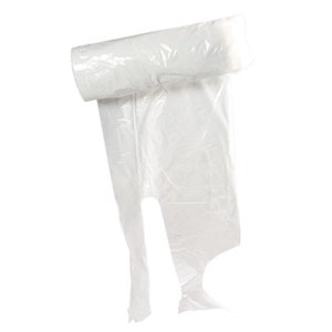 White Polythene Apron Lightweight 9mu 69x107cm Rolls