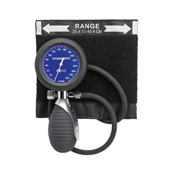 Coral Shock Proof Aneroid Sphygmomanometer Palm Held with Adult Cuff
