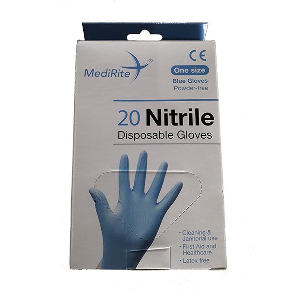 Medirite Nitrile Powder Free Glove Blue One Size