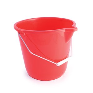 Plastic Homeware Bucket Red 8lt