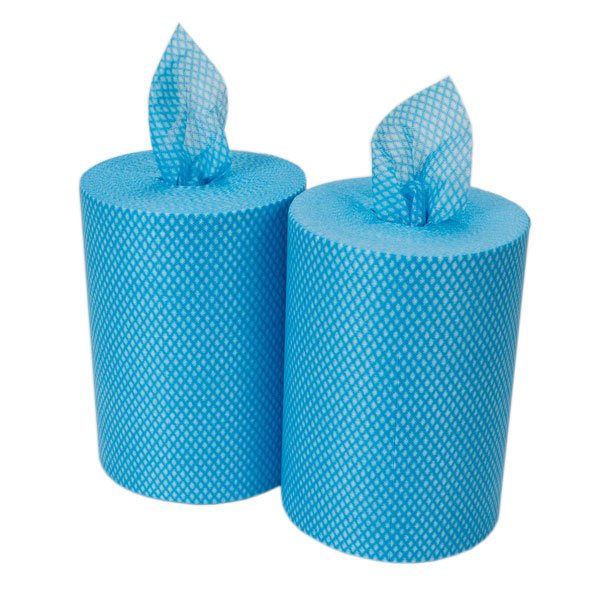 Lightweight Everyday Cleaning Cloth 500 Sheet Roll Blue 25x25cm