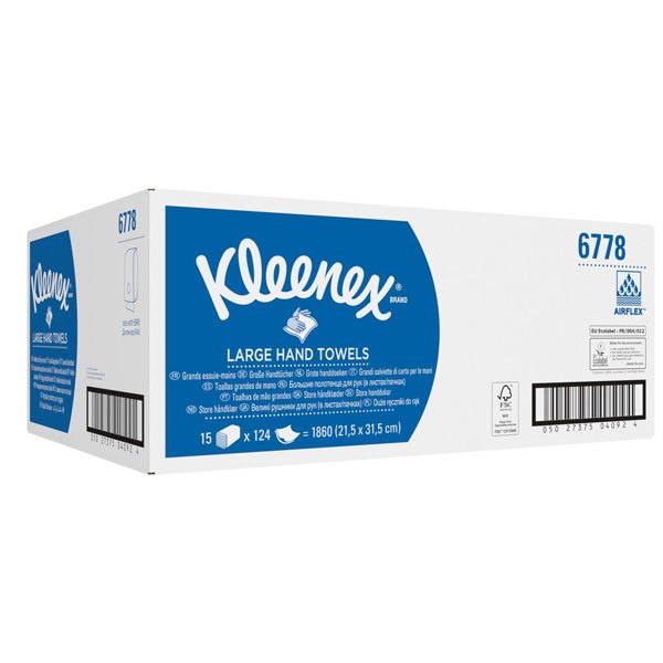Kleenex Ultra Hand Towel Medium White 2 Ply Interfold 21.5x31.5