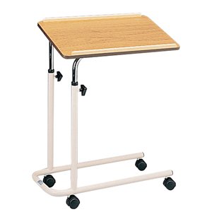 Overbed Table Adjustable With Split Legs And Castors