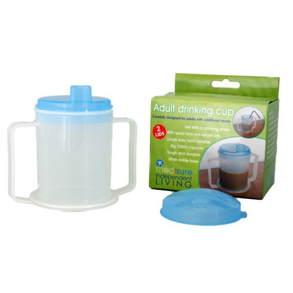 Adult Drinking Cup with Spout and Anti-Splash Lids 300ml