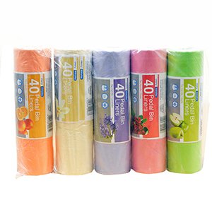 Pedal Bin Liner Mixed Fragrance On A Roll 305x445x600mm