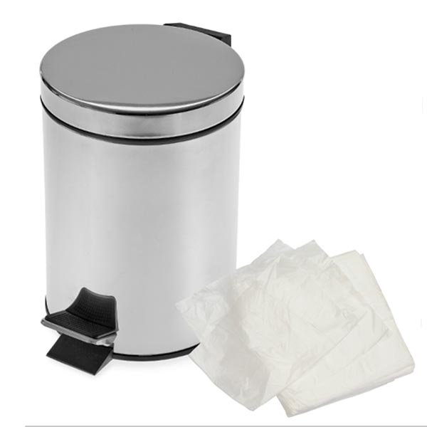 Pedal Bin Liner White CHSA Medium Duty 11x17x18" 28x43x43cm 10lt Flat Packed