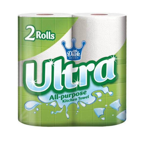 Kitchen Towel Roll White 2 Ply 100 Sheets Per Roll