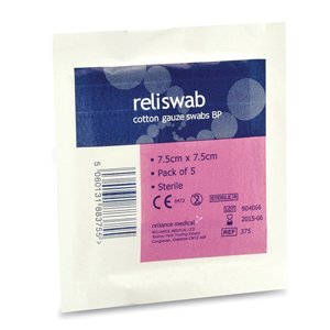 Cotton Gauze Swabs BP Sterile 8 Ply 7.5x7.5cm