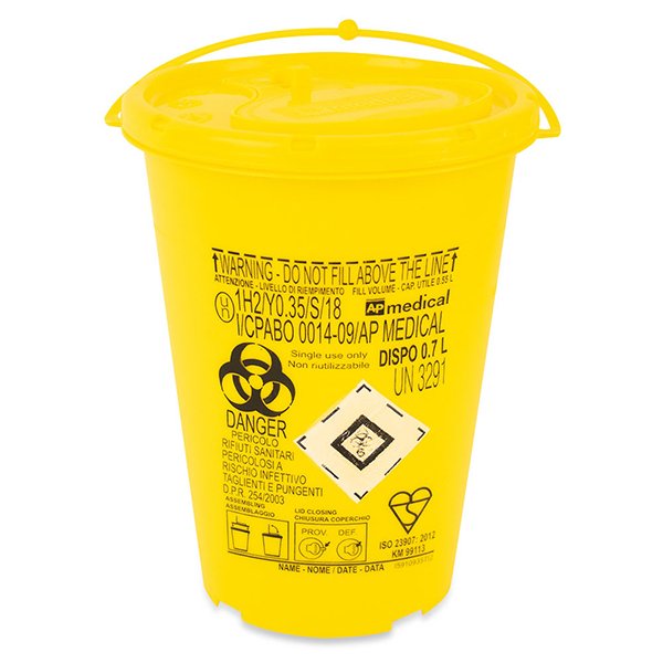 Sharps Disposable Container 0.6lt