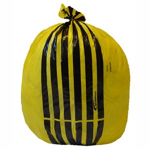 Clinical Waste Sack Tiger Stripe Medium Duty Roll of 25 70lt 360x711x990mm