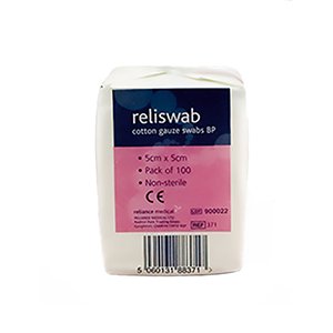 Cotton Gauze Swabs BP Non-Sterile 8 Ply 5x5cm