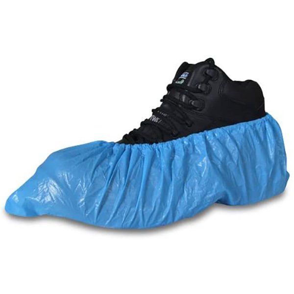 Disposable Overshoe Blue Large 16in 16micron