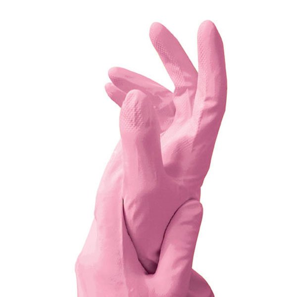 Household Latex Glove Pink/Red Large