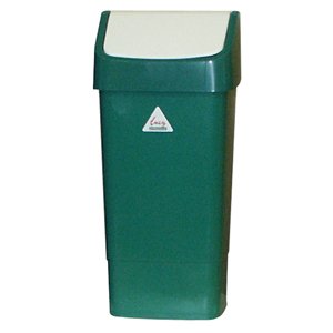 Swing Top Bin Plastic Green 50lt