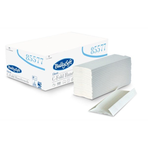 Hand Towel BulkySoft White 2 Ply C Fold 21x31cm
