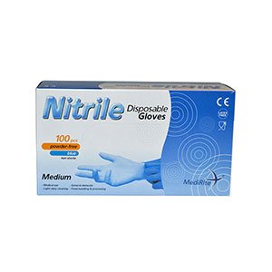 Medirite Nitrile Powder Free Glove Blue Medium