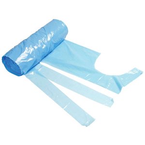 Blue Polythene Apron Lightweight 9mu 69x107cm Rolls