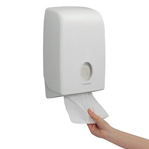 Aquarius Folded Hand Towel Dispenser White for Interleaved Towels W