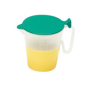 Measuring Jug Graduated Plastic Natural Colour with Lid 1000ml