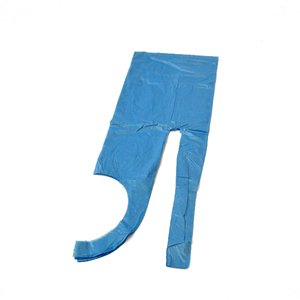Blue Polythene Apron Lightweight 9mu 67.5x105cm Flat Packed