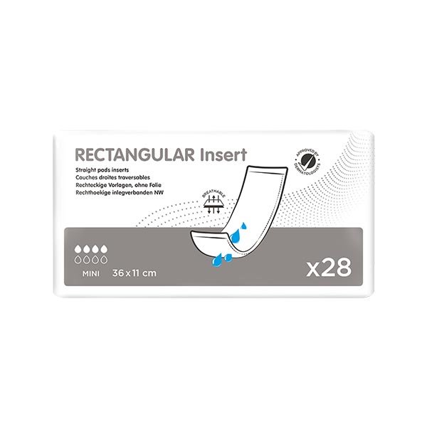 iD Rectangular Insert Pad Mini 11x36cm Absorbency: 490ml