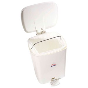 Pedal Bin Liner White CHSA Light Duty 11x17x18" 28x43x46cm 10lt
