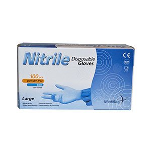 Medirite Nitrile Powder Free Glove Blue Large