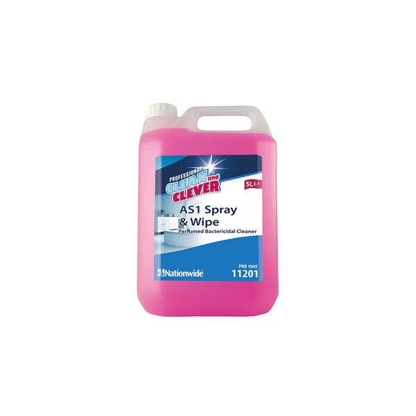 Clean and Clever AS1 Spray & Wipe Perfumed Bactericidal Cleaner