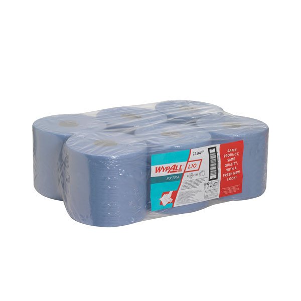 Wypall L10 REACH Plus Centrefeed for Single Sheet Dispensing Blue 1 Ply 630 Sheet 18.5x38cm