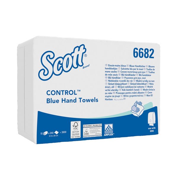 Scott Control Hand Towel Blue 1 Ply 20x32cm