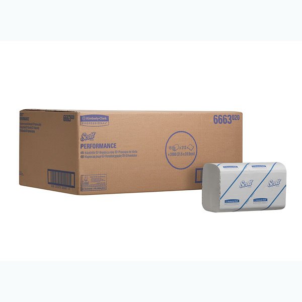 Scott Control Hand Towel White 1 Ply Interfold 21.5x31.5cm