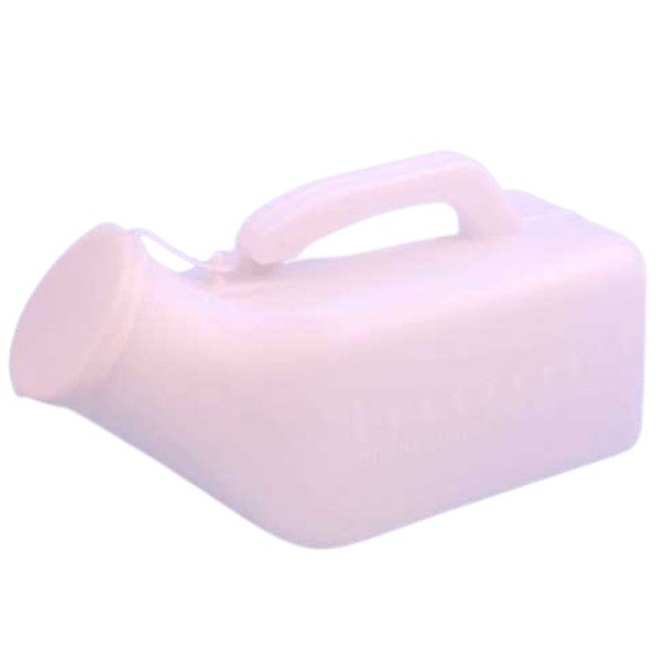 Male Urinal Bottle Plastic, Graduated with Cap 1000ml