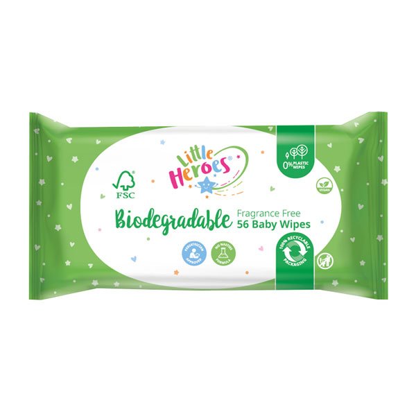 Baby Skincare Wipes Biodegradable Refill Pack 56