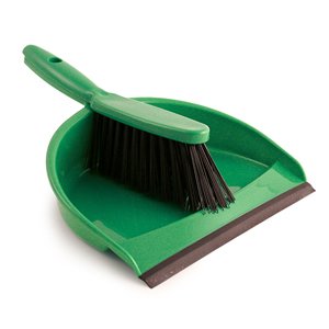 Dustpan Brush Set PVC Bristles Green