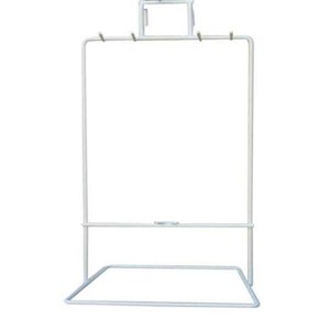 Wire Frame Catheter Bag Holder Free Standing White