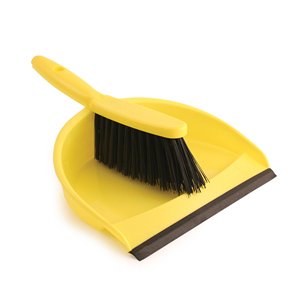Dustpan Brush Set PVC Bristles Yellow