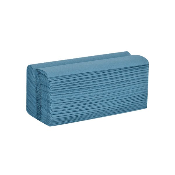 Hand Towel Blue 1 Ply Z Fold 24.4x24cm