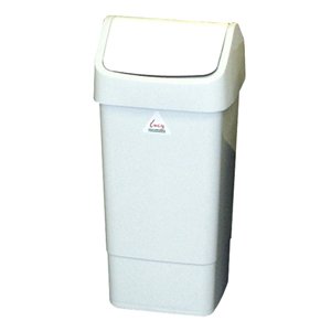 Swing Top Bin Plastic White 50lt