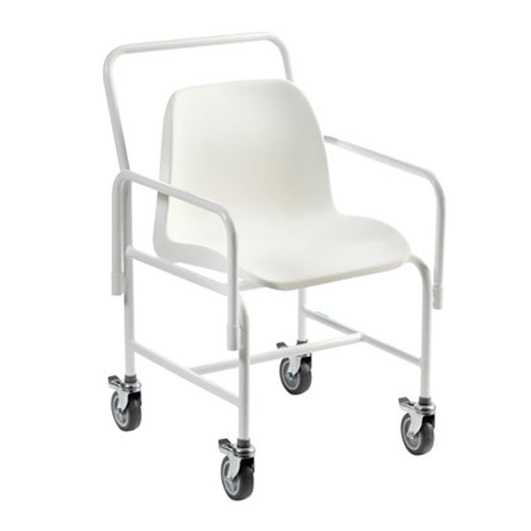 Mobile Shower Chair with 4 Braked Castors