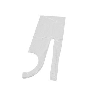 White Polythene Apron Lightweight 9mu 67.5x105cm Flat Packed