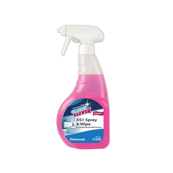 Clean and Clever AS1 Spray & Wipe Bactericidal Trigger Spray