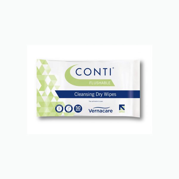 Conti Flushable Cleansing Maceratable Dry Wipe 24x22cm